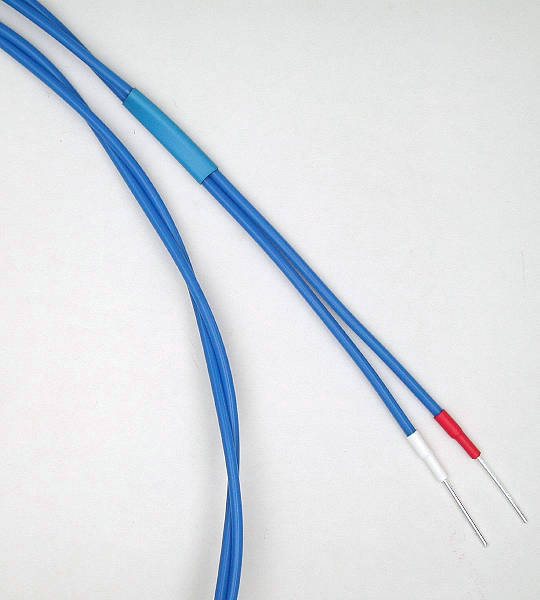 Pure Silver Loudspeaker Cables in Oversized Blue Teflon Jacket